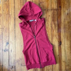 Urban Outfitters Red Sleeveless Hoodie